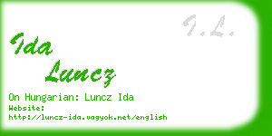 ida luncz business card